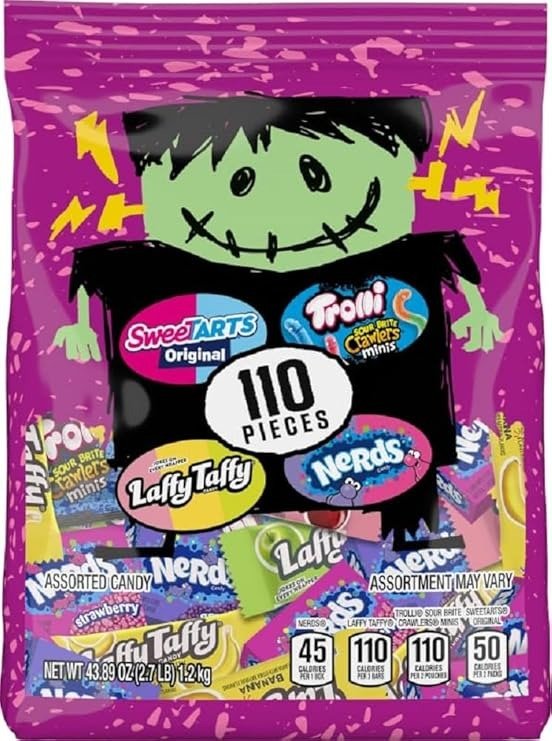 SweeTARTS Franken万圣节混合糖果袋 110颗