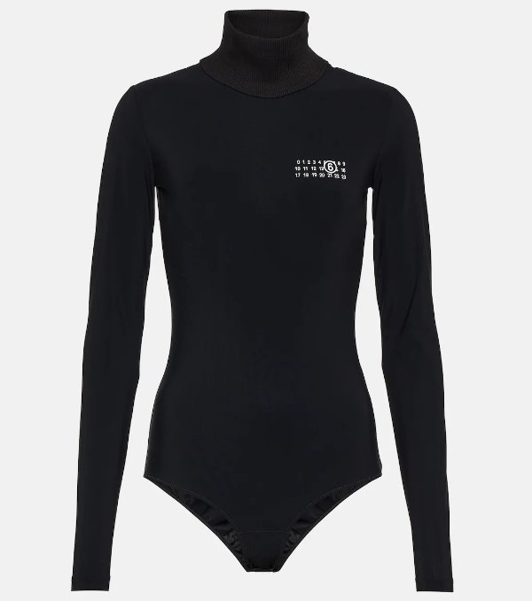 Logo turtleneck bodysuit