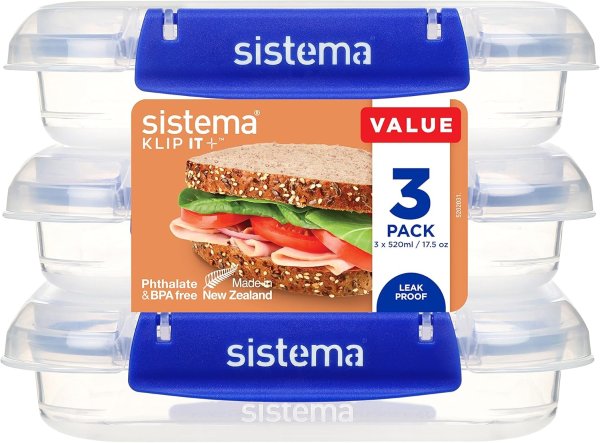 Sistema 保鲜盒3个装 520ml