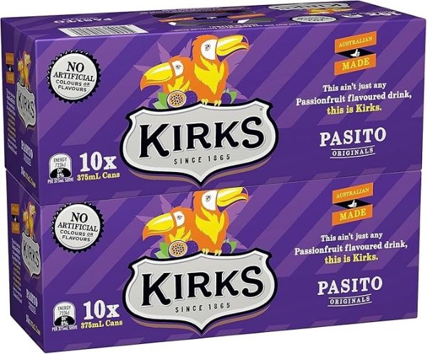 Kirks Pasito 软饮混合口味装 20 x 375 mL