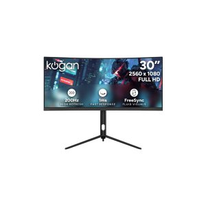 kogan30 英寸曲面超宽 WFHD 200Hz 1ms FreeSync 游戏显示器 (2560 x 1080)