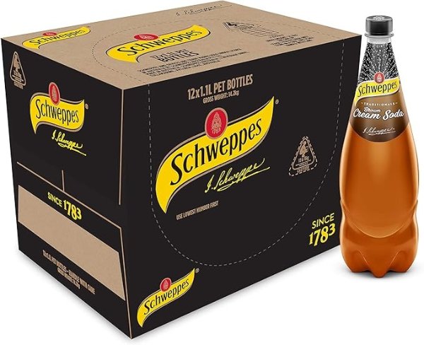 Schweppes 棕奶油苏打水 12 x 1.1L