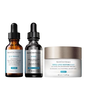 SkinCeuticals送眼罩、发圈、化妆包、刮痧板等242面霜+CE精华+抗皱精华