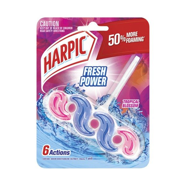 Harpic Fresh Power 热带花厕所清洁块 | 39克