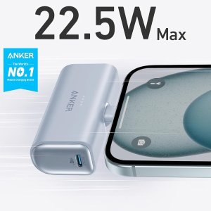 Anker Nano 5000mAh 迷你充电宝 iPhone 16必备！