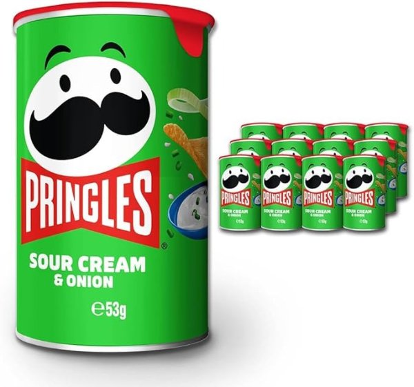 Pringles 酸奶油洋葱, 12 Pack (12 x 53g)