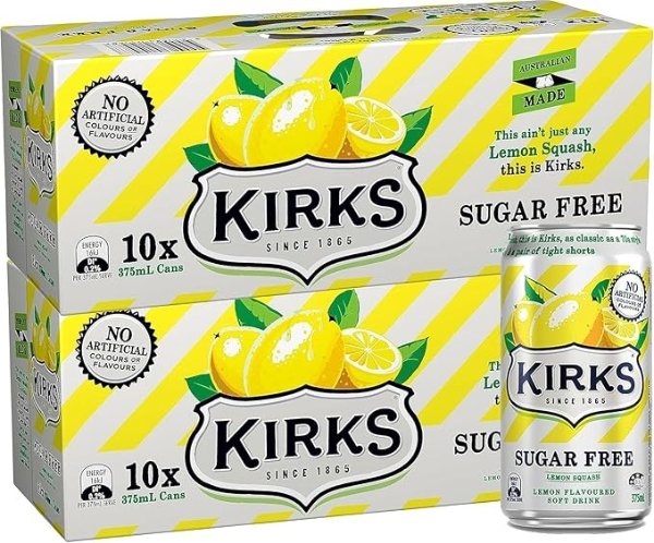 Kirks 柠檬汽水 20 x 375 mL