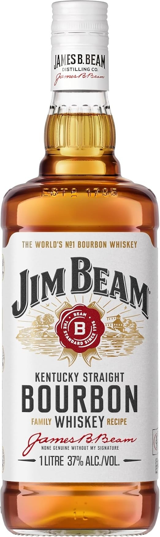 Jim Beam 白标波本威士忌 1L