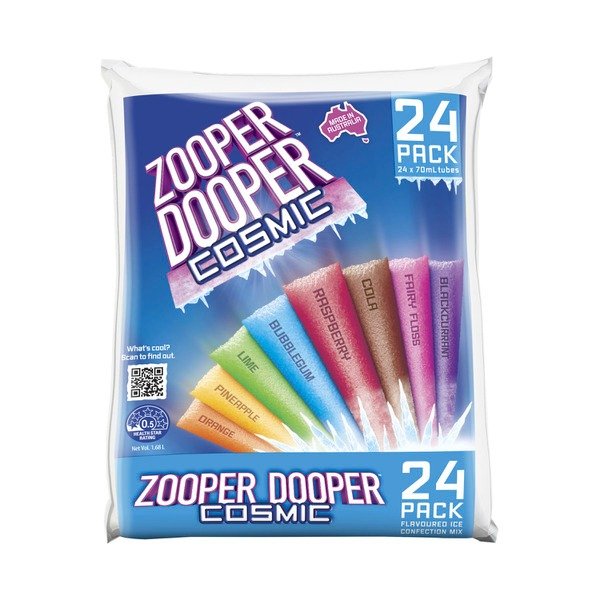 Zooper Dooper 8 种口味冰棒 70mL 管装 | 24包