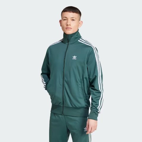 Adidas绿色三叶草夹克