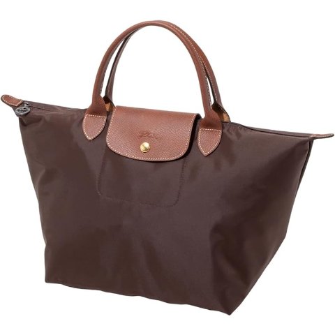 Longchamp官网定价$2651623089 棕色M号 短柄托特