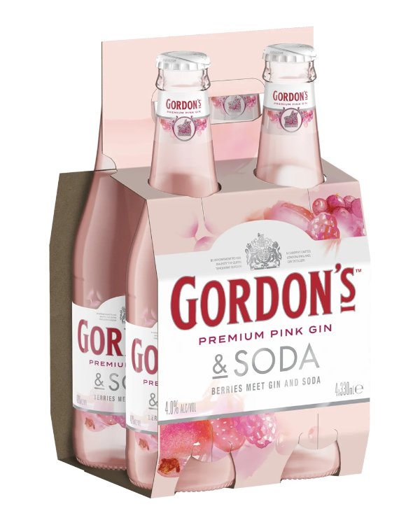 Gordon'sPink 杜松子酒苏打水瓶 330mL