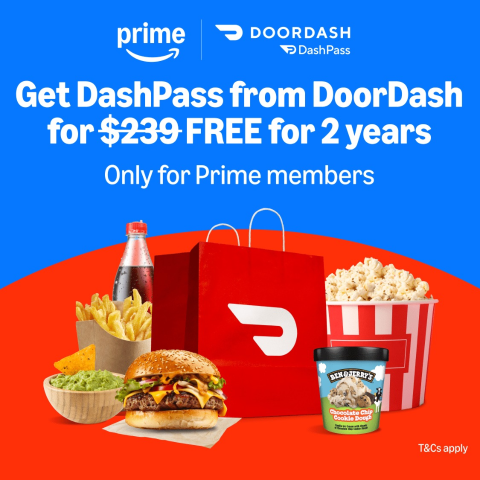 享doordash免费送餐等福利Amazon Prime会员福利来薅 免费领取两年Dashpass