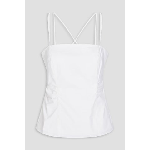 Frame褶饰棉质混纺府绸上衣