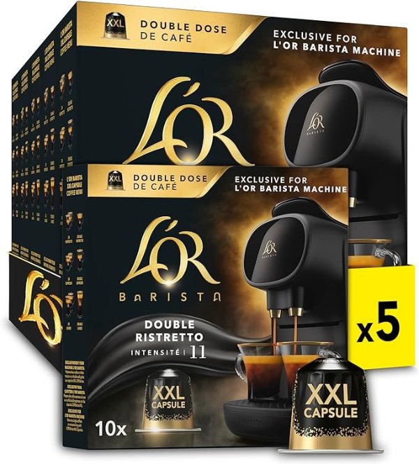 L'OR Espresso BARISTA 双倍 Ristretto 浓度咖啡胶囊 50粒