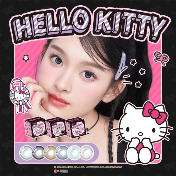 【Hello Kitty联名】LaPeche拉拜诗告白魔方「小方盒」日抛系列彩色隐形眼镜10片装