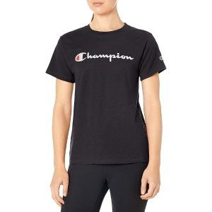 Champion（冠军）官$34.99，折后$20.99黑色T恤