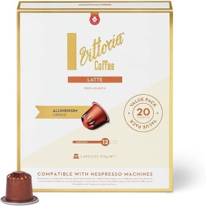 vittoria阿拉比卡 Nespresso 兼容铝制咖啡胶囊 20粒