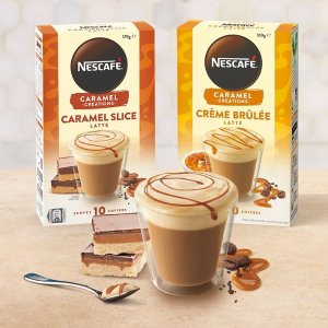 NESCAFÉ雀巢速溶咖啡特价 榛子拿铁$13/40条、卡布奇诺$28/80条