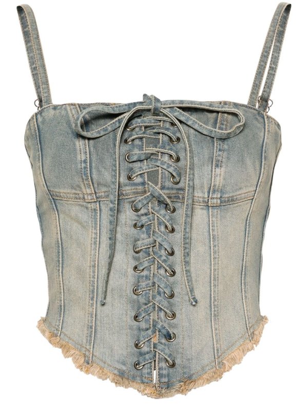 Lara denim corset top