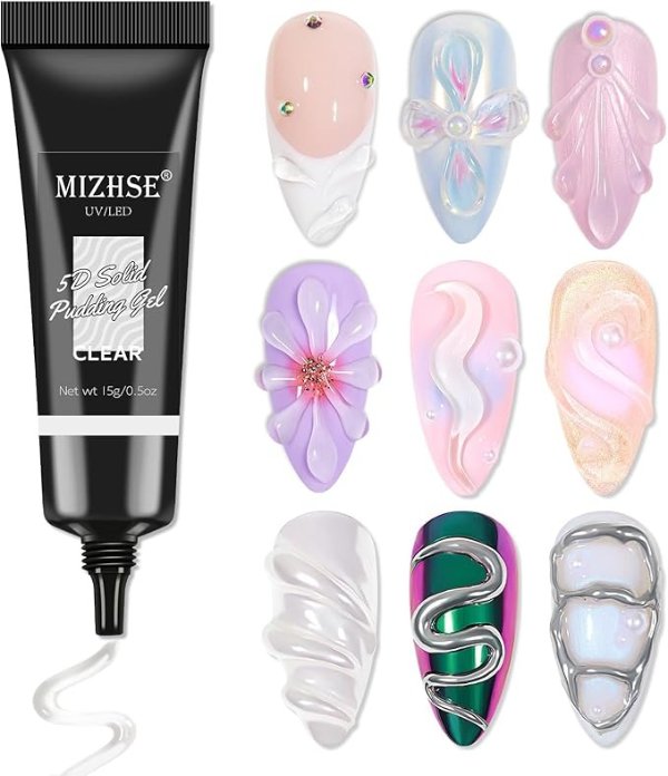 MIZHSE 3D 指甲凝胶透明指甲雕刻凝胶