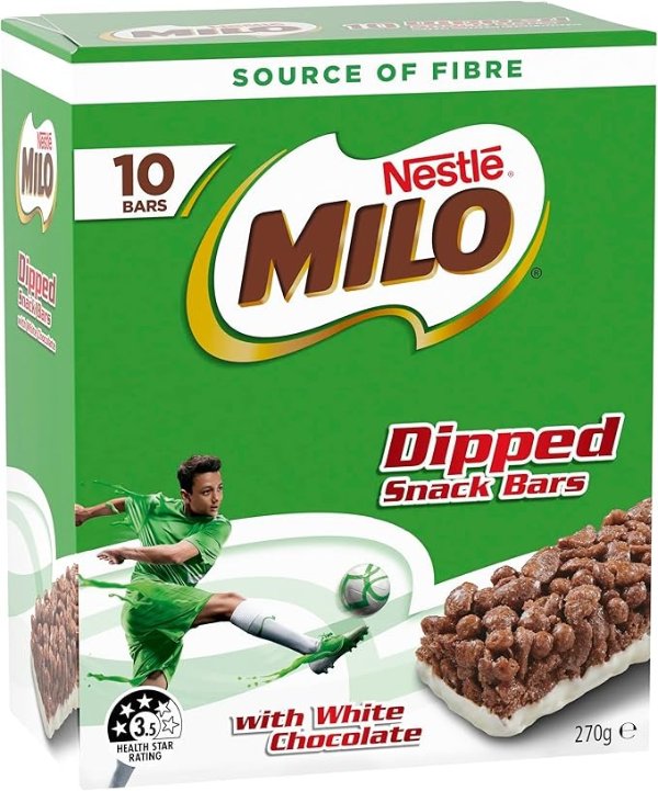 Milo 浸白巧克力零食棒 270 克（50 片，5 片装）