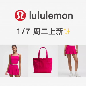 lululemon <本周上新>✨ 热情玫红 百褶裙$99 托特包$89