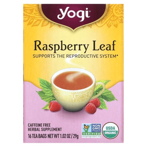 Yogi Tea,女性健康帮助树莓叶茶包 16 袋装