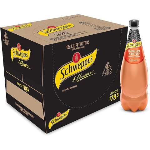 Schweppes 柠檬酸橙 苦味气泡水，12 x 1.1L