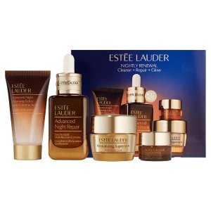 Estee Lauder小棕瓶50ml+智妍霜15ml夜间焕新4件套