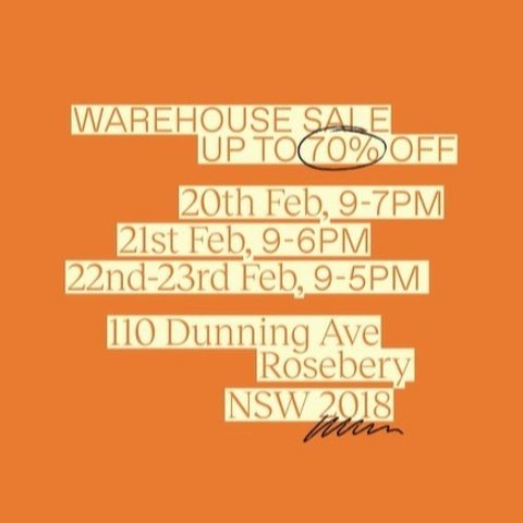 3折起！悉尼：INCU Warehouse Sale来了！2月20日起连续4天开购🛒