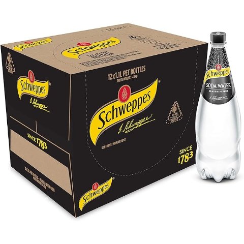 Schweppes 原味苏打水 12 x 1.1L