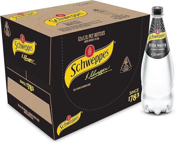 Schweppes 原味苏打水 12 x 1.1L