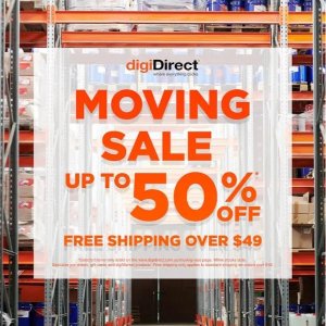 digiDirect 仓库搬迁！Moving Sale 开抢 全场低至5折！