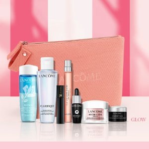 可选极光焕白or塑颜紧致封面全带走！Lancome 低门槛送价值$300自选8件套礼包🎁