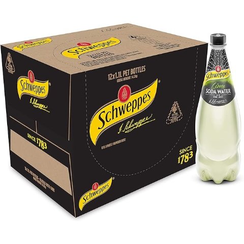 Schweppes 青柠苏打水加青柠汁，12 x 1.1L