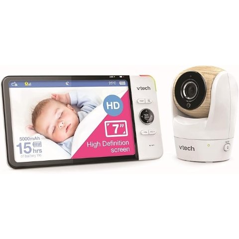 VTech BM7750HD 7 英寸可平移和倾斜全彩色视频婴儿监视器