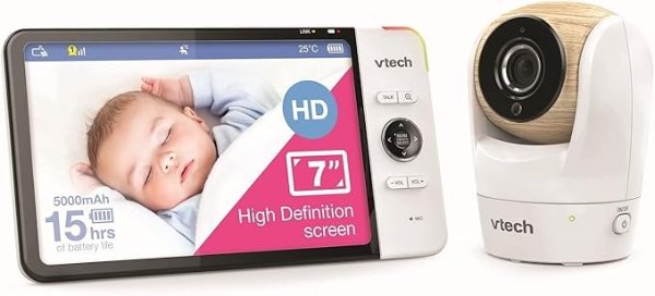 VTech BM7750HD 7 英寸可平移和倾斜全彩色视频婴儿监视器