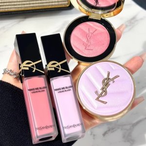 粉气垫$116 爱心唇釉$60YSL 高颜值彩妆必入清单✨ 全场8折！新品皮革腮红$78