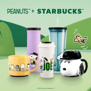 星巴克 x 史努比☕🐶 联名来啦！限定饮品+周边杯子萌翻天