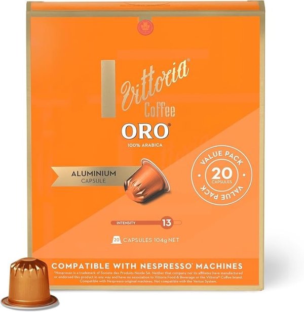 ORO 100% 阿拉比卡 Nespresso 兼容铝胶囊 20粒