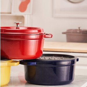 Staub珐琅锅日亚超绝定价❗黑色20cm圆炖锅$206(原$669)