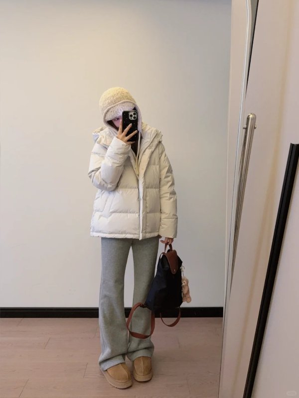 Wunder 5格羽绒服 象牙白