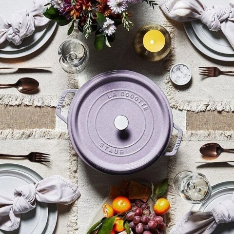 夜樱粉珐琅锅 24cm