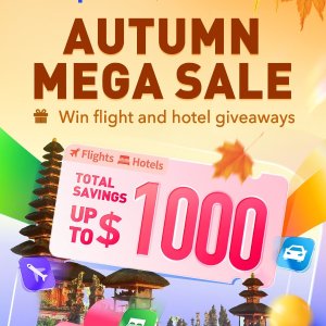 Trip 秋季旅行大促来袭！机票$29起✈️日本环球影城买1送1