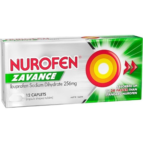 Zavance 布洛芬止痛胶囊 12片装