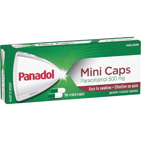 Panadol 迷你止痛胶囊 易于吞咽 500mg 16粒