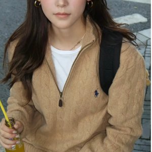 Polo Ralph Lauren半拉链羊绒毛衣