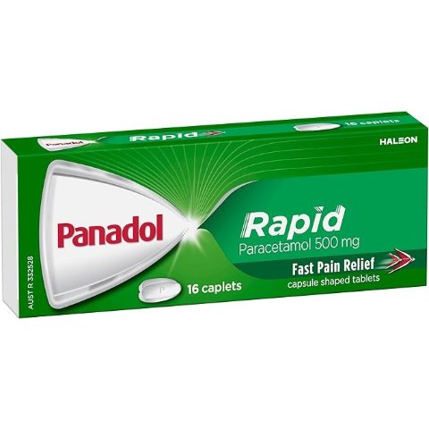 Panadol Rapid 扑热息痛 500mg 16粒胶囊