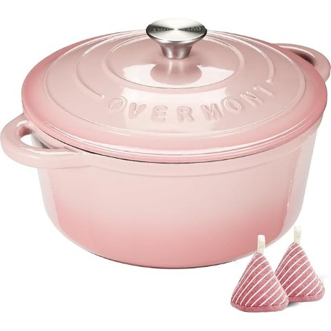 粉色铸铁锅 5.5QT 